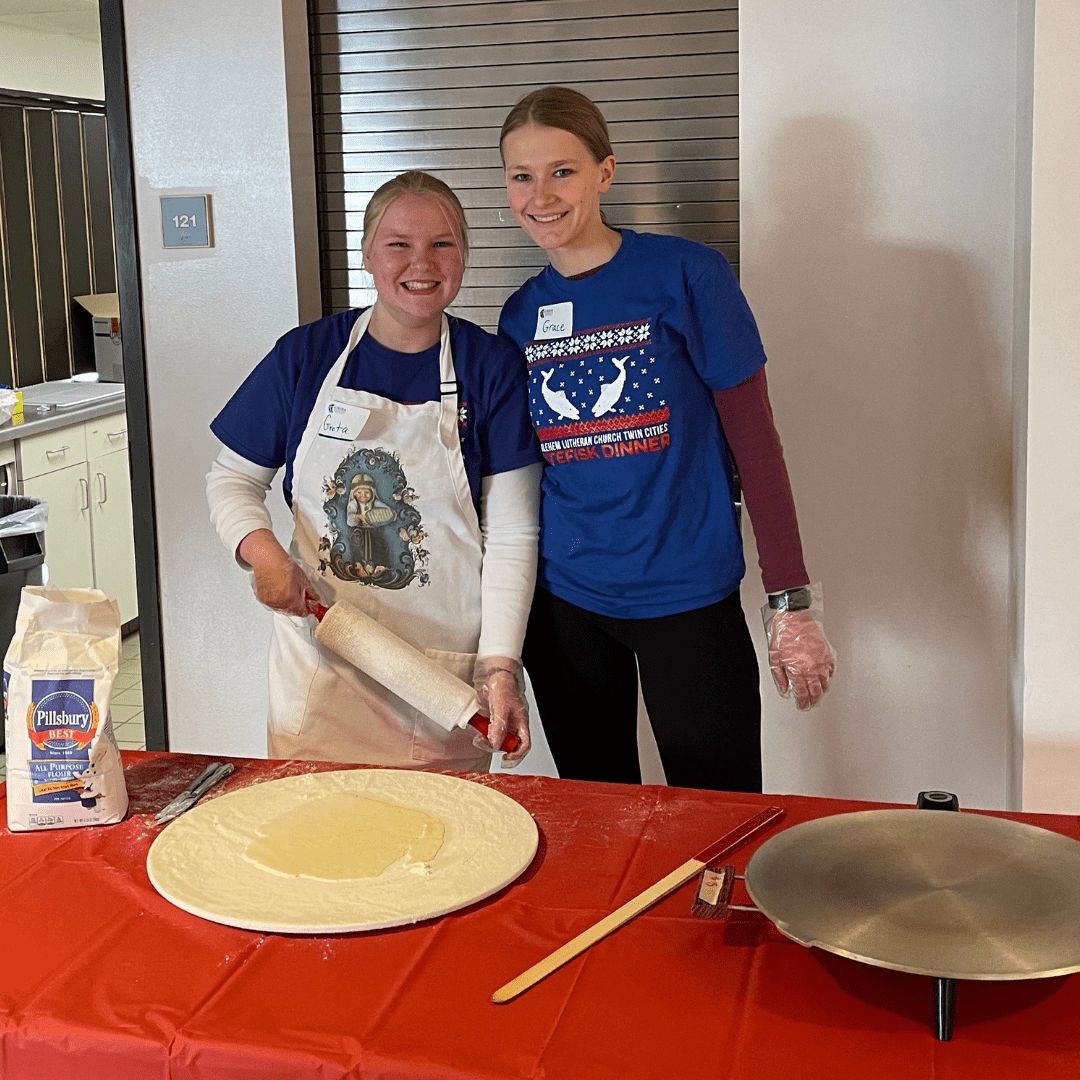 Lefse making day at Bethlehem
